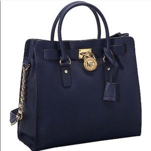 Michael Kors Hamilton Tote Navy Blue